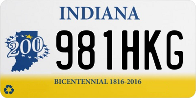 IN license plate 981HKG