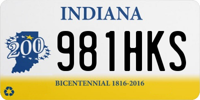 IN license plate 981HKS