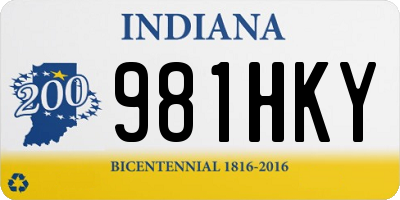 IN license plate 981HKY