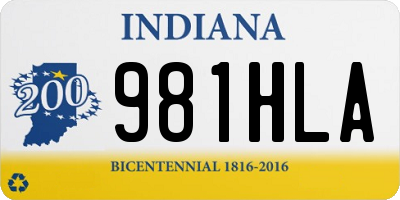 IN license plate 981HLA