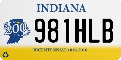 IN license plate 981HLB
