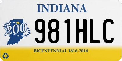 IN license plate 981HLC