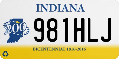 IN license plate 981HLJ