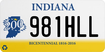IN license plate 981HLL