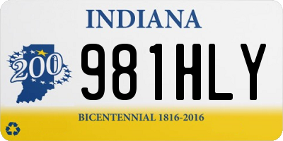 IN license plate 981HLY