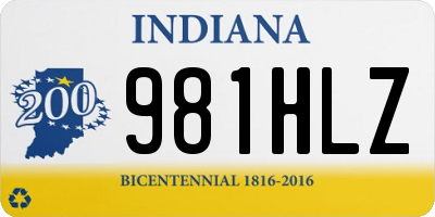 IN license plate 981HLZ