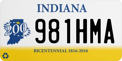 IN license plate 981HMA
