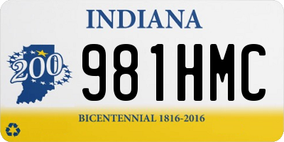 IN license plate 981HMC
