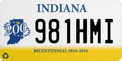IN license plate 981HMI
