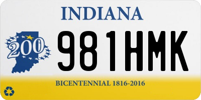 IN license plate 981HMK