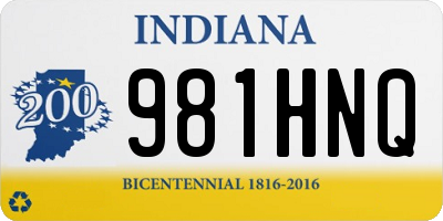 IN license plate 981HNQ