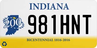 IN license plate 981HNT