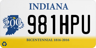 IN license plate 981HPU