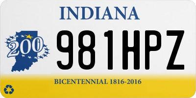 IN license plate 981HPZ