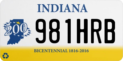 IN license plate 981HRB