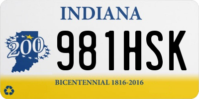 IN license plate 981HSK