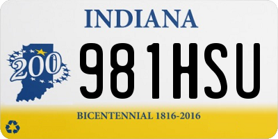 IN license plate 981HSU