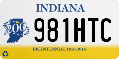 IN license plate 981HTC