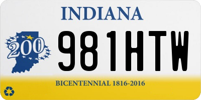 IN license plate 981HTW