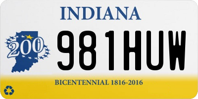 IN license plate 981HUW