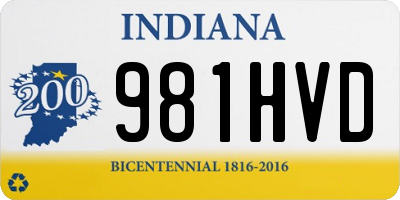IN license plate 981HVD