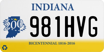 IN license plate 981HVG