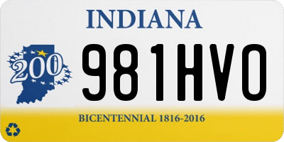 IN license plate 981HVO