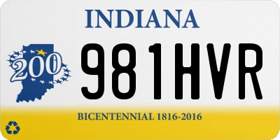 IN license plate 981HVR