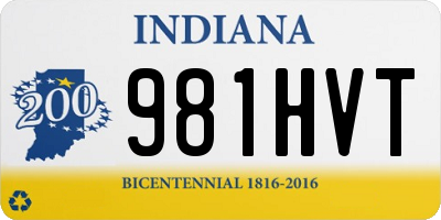 IN license plate 981HVT