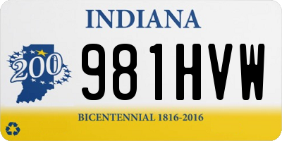 IN license plate 981HVW