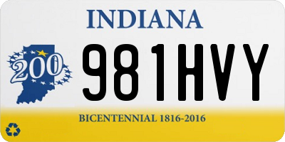 IN license plate 981HVY