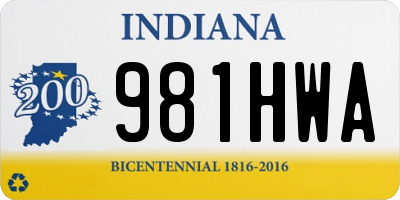 IN license plate 981HWA