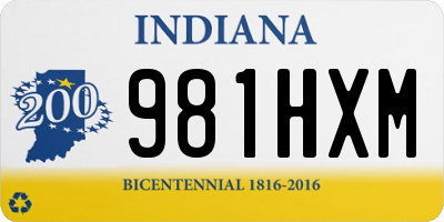IN license plate 981HXM