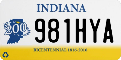 IN license plate 981HYA