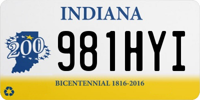 IN license plate 981HYI