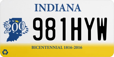 IN license plate 981HYW