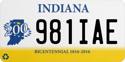 IN license plate 981IAE