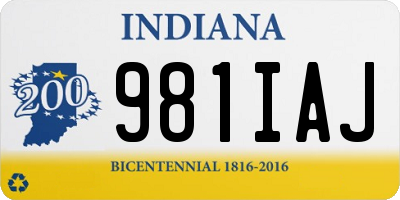 IN license plate 981IAJ