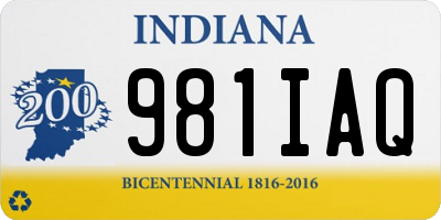 IN license plate 981IAQ