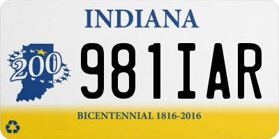 IN license plate 981IAR