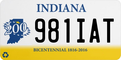 IN license plate 981IAT