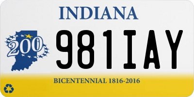 IN license plate 981IAY