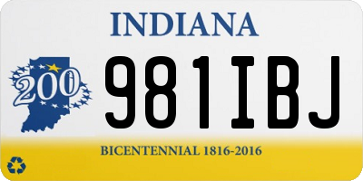 IN license plate 981IBJ