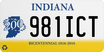 IN license plate 981ICT