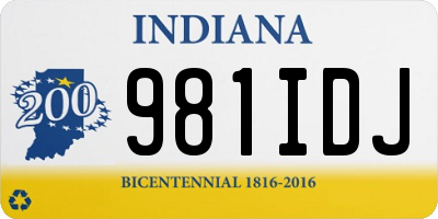 IN license plate 981IDJ