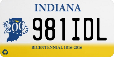 IN license plate 981IDL