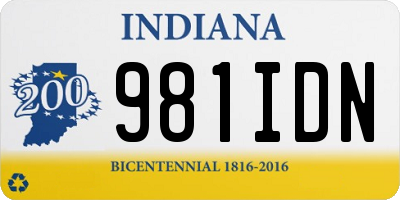 IN license plate 981IDN