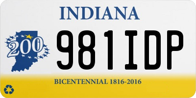 IN license plate 981IDP