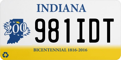 IN license plate 981IDT