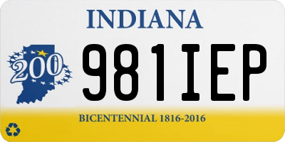 IN license plate 981IEP
